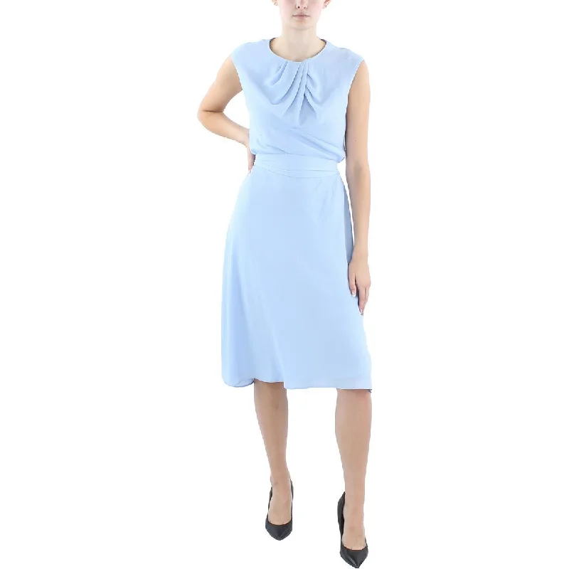 Lauren Ralph Lauren Womens Bubble Crepe Midi Midi Dress