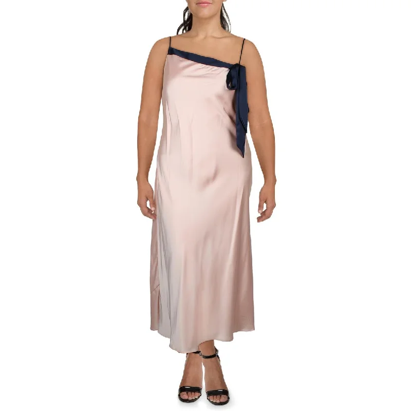 Lauren Ralph Lauren Womens Satin Long Midi Dress