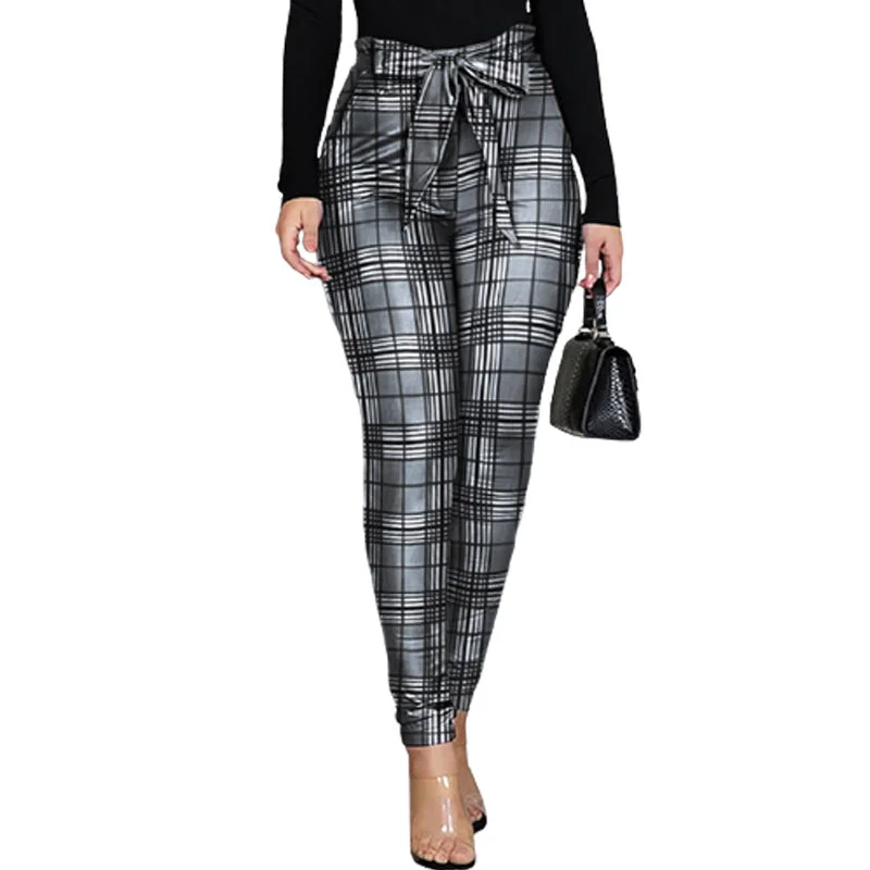 Casual Slim Plaid Trouser