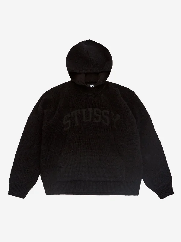 Stussy Felt Patch Knit Hood - Black