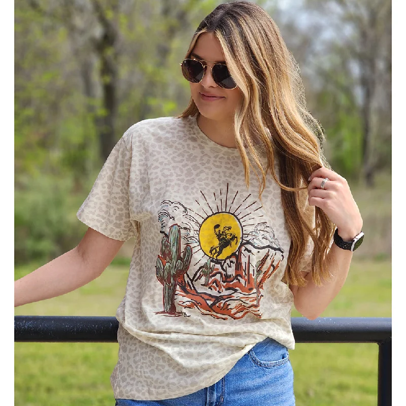 Leopard Cowboy Sunset Tee