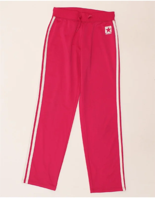 CONVERSE Womens Tracksuit Trousers Medium Pink Polyester