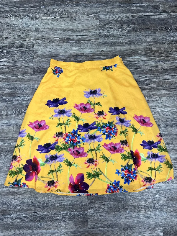 Skirt Midi By Modcloth In Yellow, Size: L