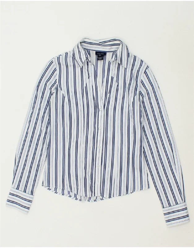 GANT Womens Shirt UK 10 Small Blue Striped Cotton