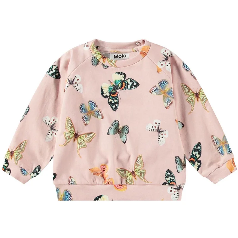 Molo Blush Papillions Disc Sweatshirt