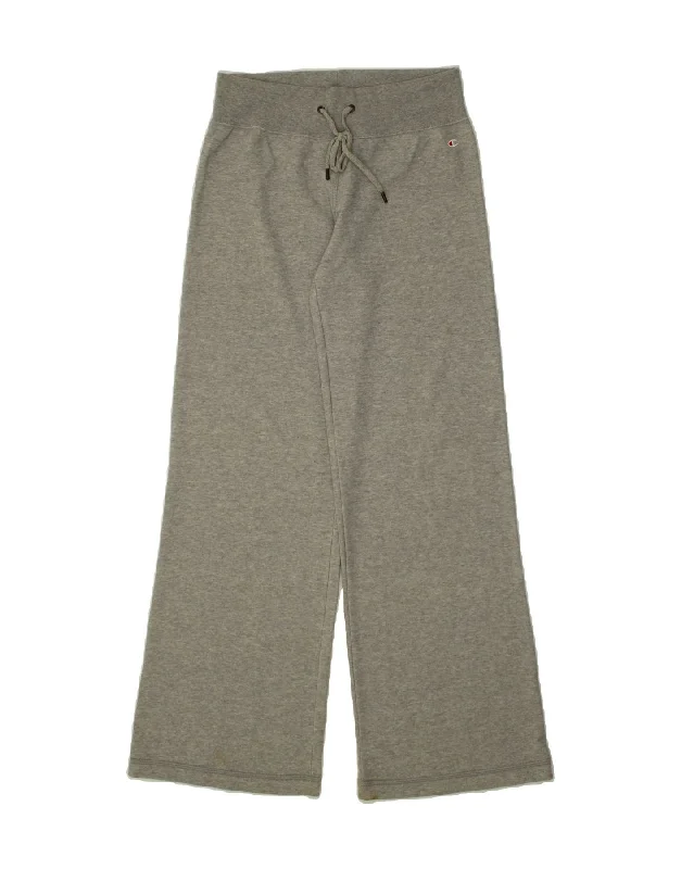 CHAMPION Womens Tracksuit Trousers UK 12 Medium Grey Cotton