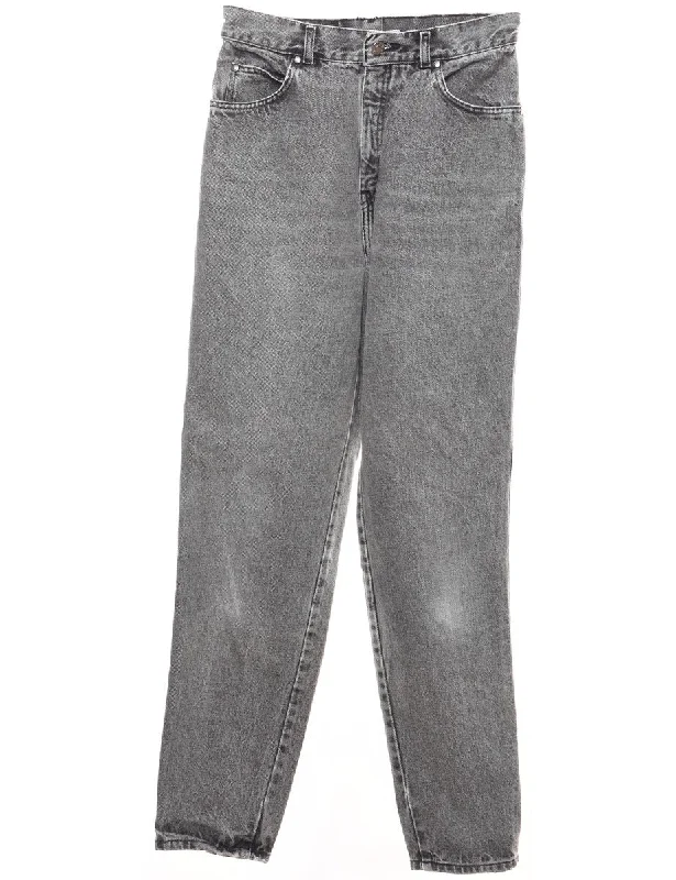 Grey Stonewash Tapered Jeans - W28 L31