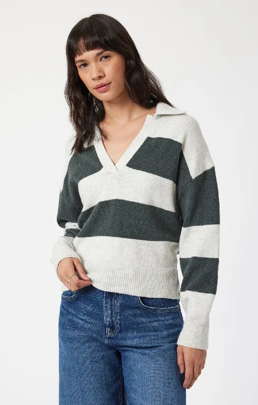 POLO PULLOVER SWEATER IN URBAN CHIC STRIPE