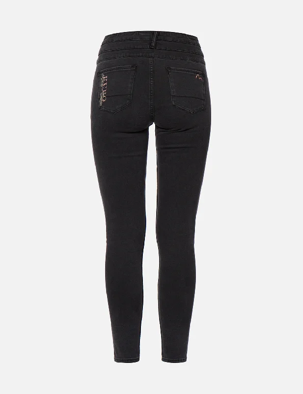 Triple Waistband Super High Waist Skinny Jeans