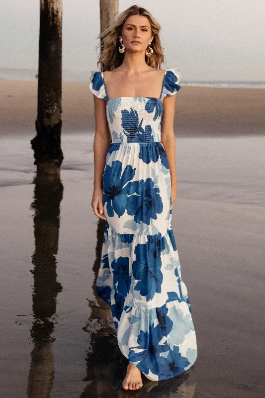 Mikaela Maxi Dress | Blue Floral