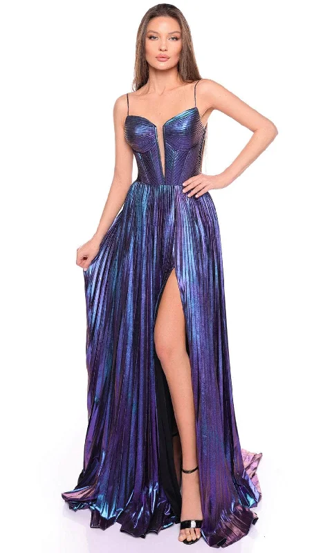 Amarra 88098 - Plunging V-Neck Sleeveless Prom Gown