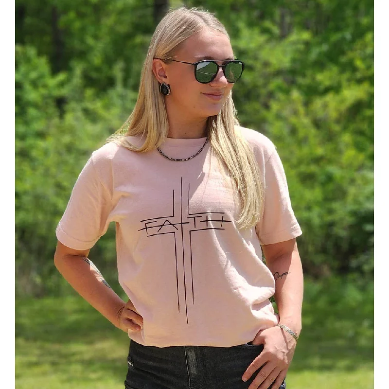 Peach Faith Cross Tee