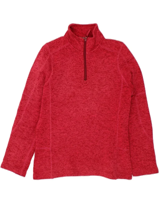 MOUNTAIN WAREHOUSE Womens Zip Neck Pullover Tracksuit Top UK 8 Small  Red