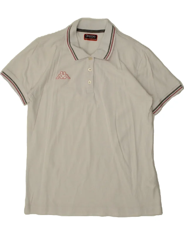 KAPPA Womens Polo shirt UK 20 2XL White Cotton