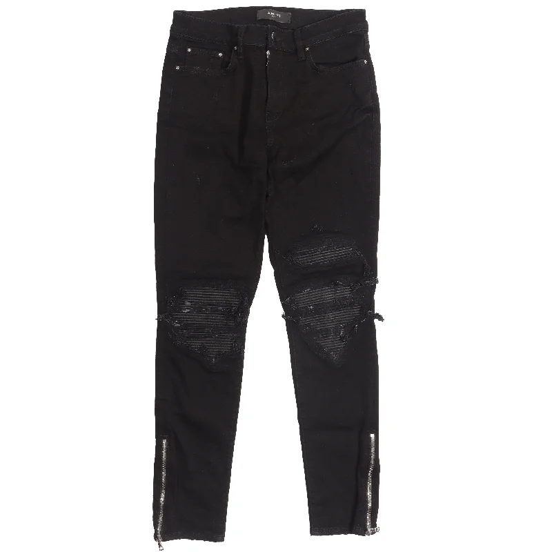 MX1 Classic Black Distressed Denim