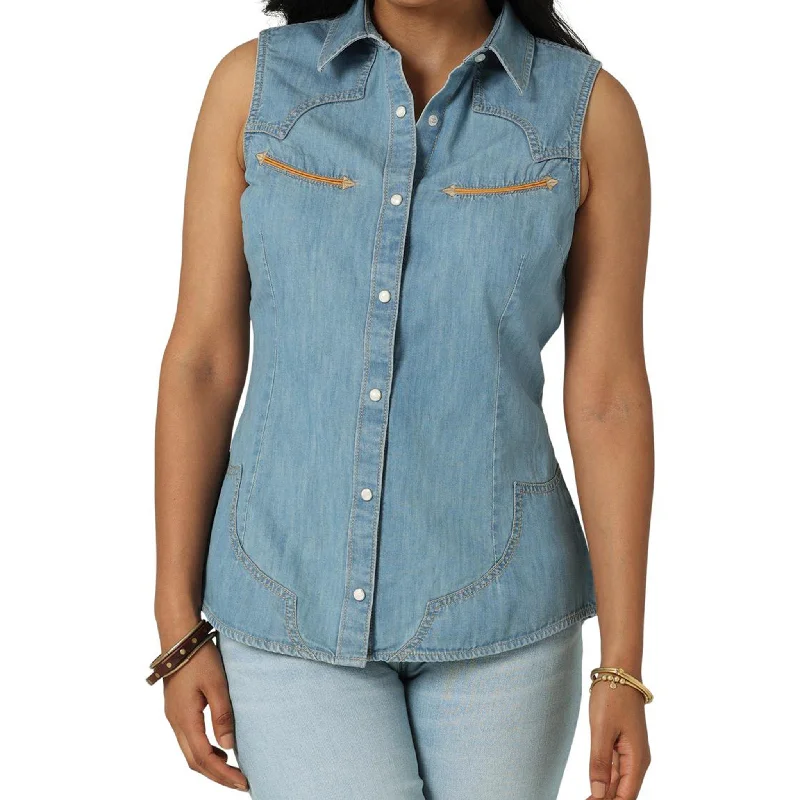 Wrangler Women's Retro Denim Sleeveless Top