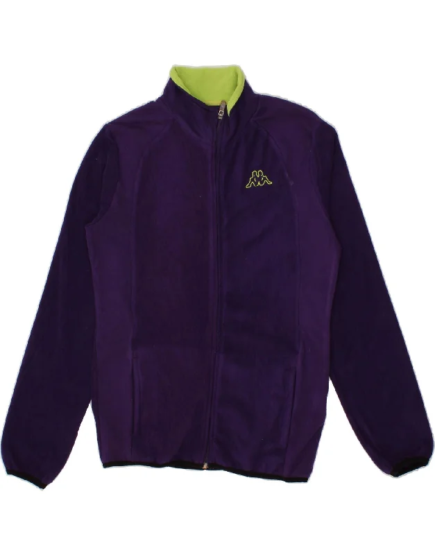 KAPPA Womens Tracksuit Top Jacket UK 14 Large Purple Polyester