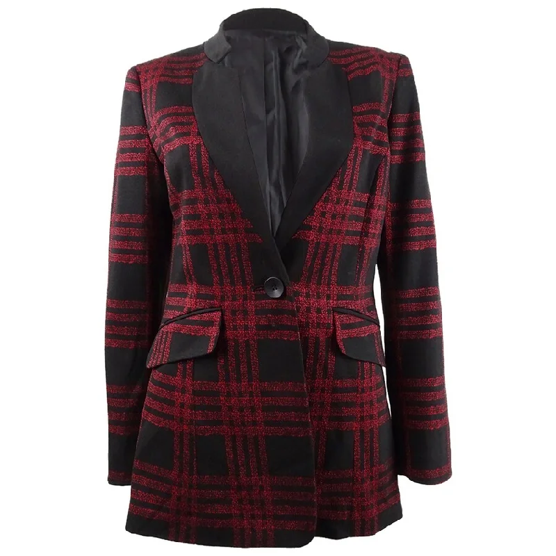 Kasper Women's Plaid Notched-Collar Blazer