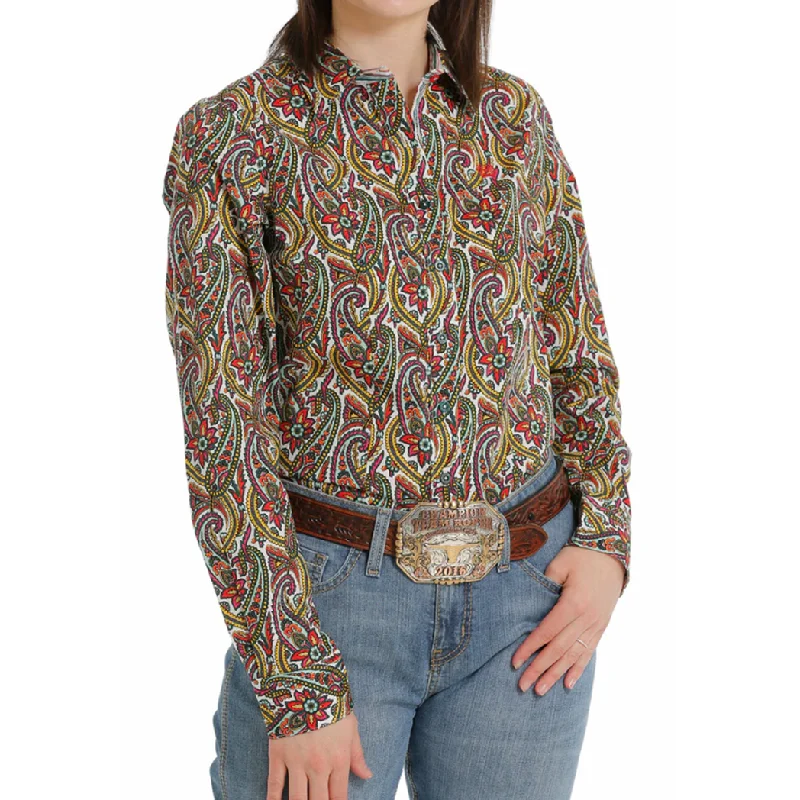 Cinch Women's Multi Color Paisley L/S