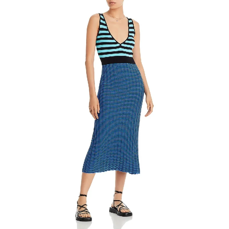 Proenza Schouler Womens Striped Tank Maxi Dress