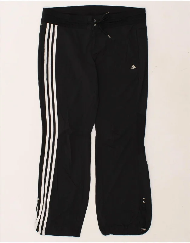 ADIDAS Womens Climacool Tracksuit Trousers UK 14 Large Black Nylon