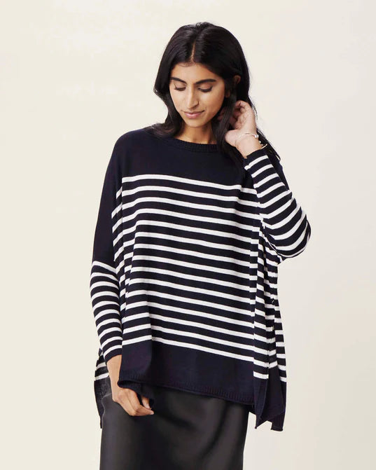 Mersea Catalina Navy/Ink Stripe