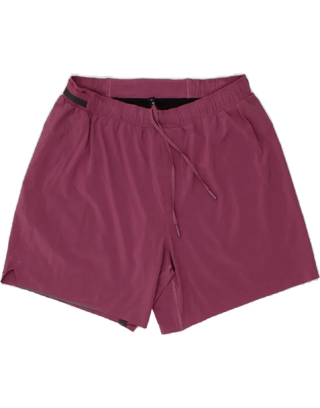 LULULEMON Womens Sport Shorts UK 18 XL Burgundy Polyester