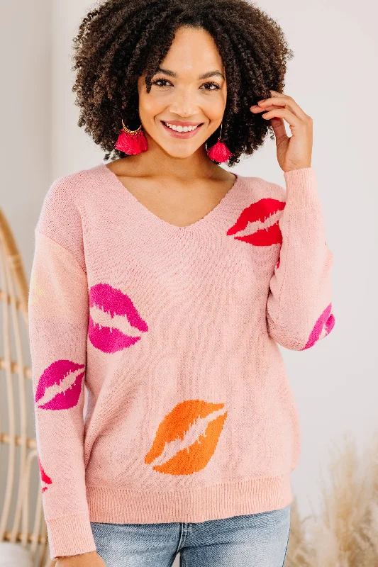 Kissing Booth Light Pink Lips Sweater