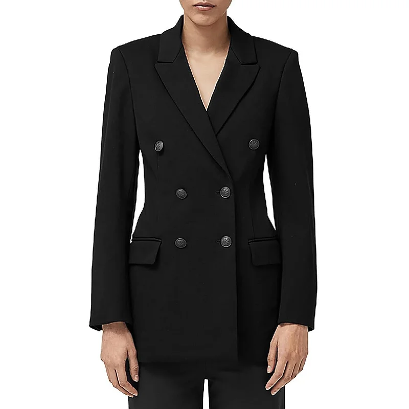 Rag & Bone Womens Warren Solid  Double-Breasted Blazer