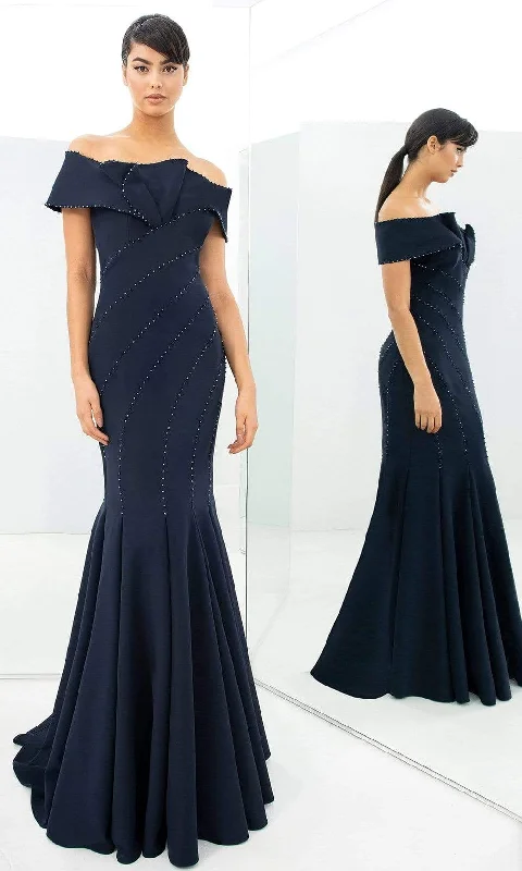 Alexander by Daymor - 1359 Off Shoulder Jersey Trumpet Gown