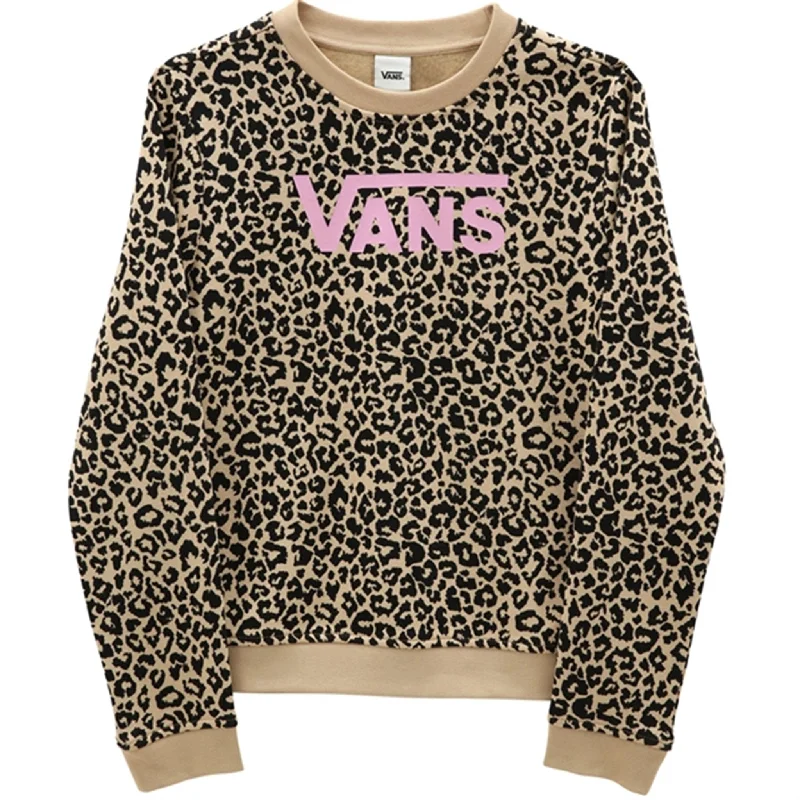 VANS Leopard Spot Crew Sweatshirt Taos Taupe