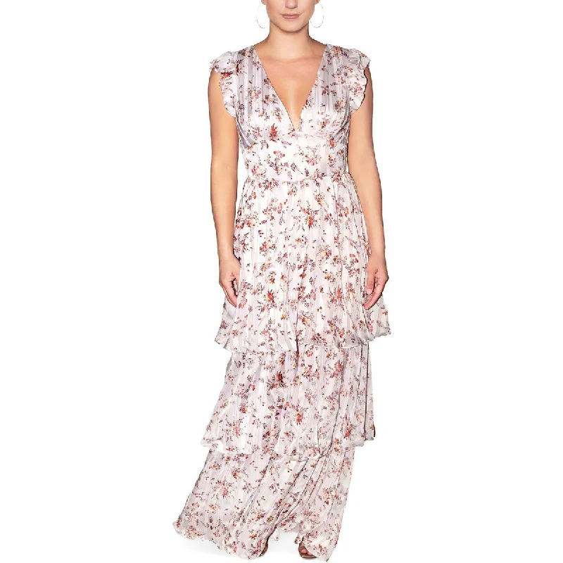 Rachel Rachel Roy Womens Metallic Floral Maxi Dress