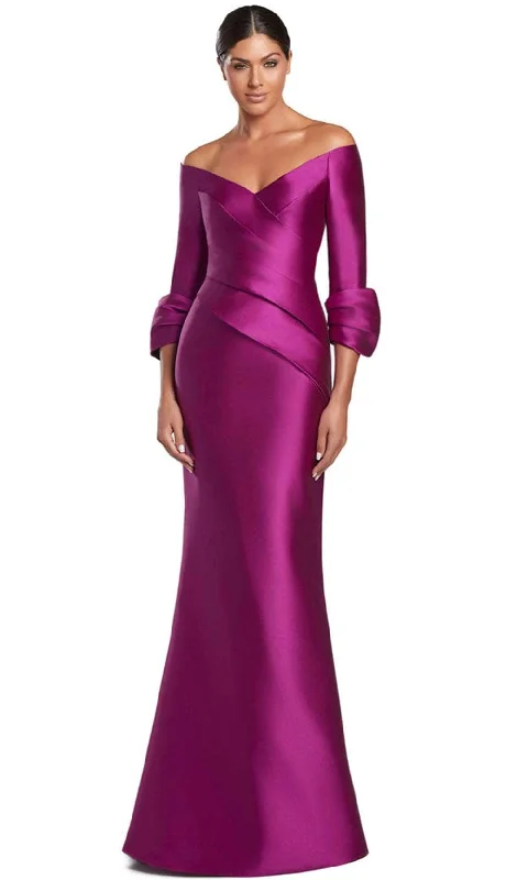 Alexander by Daymor 2060F24 - Quarter Sleeve V-Neck Evening Gown