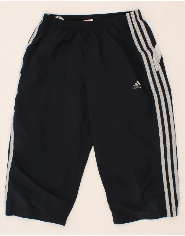 ADIDAS Womens Climalite Bermuda Sport Shorts Large Navy Blue Polyester