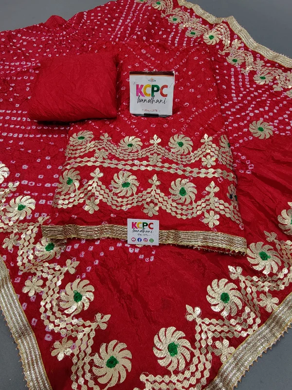 KcPc Art Silk Bandhani Gotapatti Salwar Suit KML