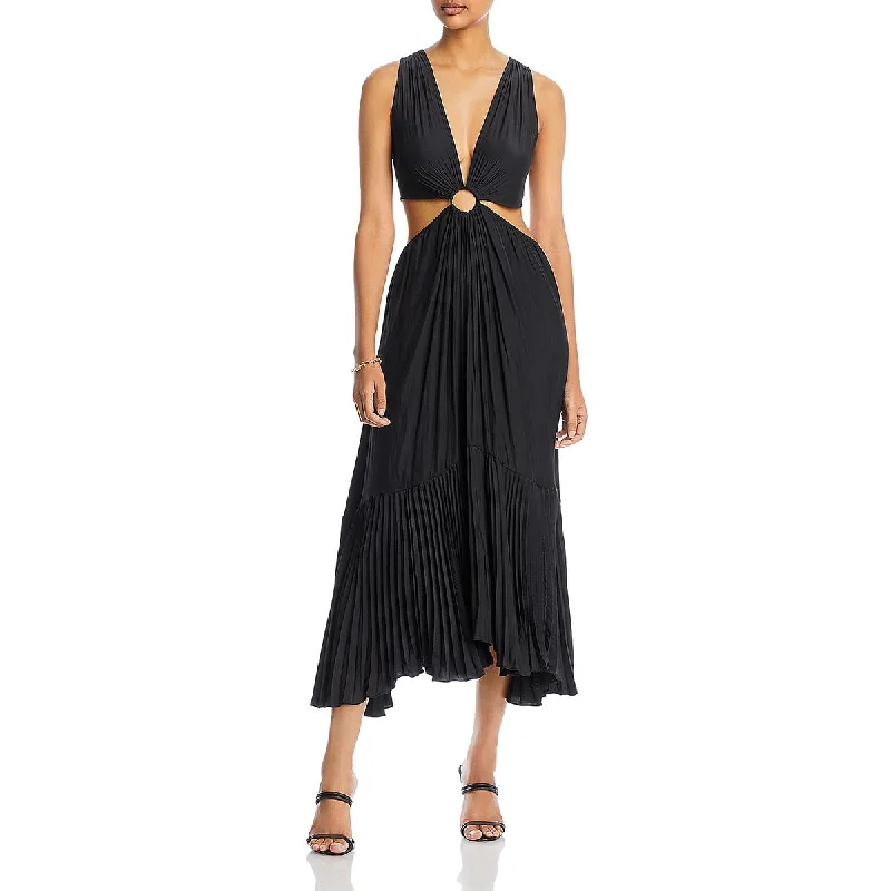 Ramy Brook Womens Hatyie Cut-Out Long Maxi Dress