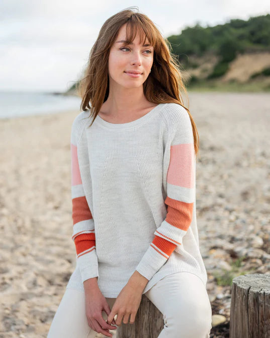 Mersea The Camden Striped Traveler Sea Salt/Coral Rose