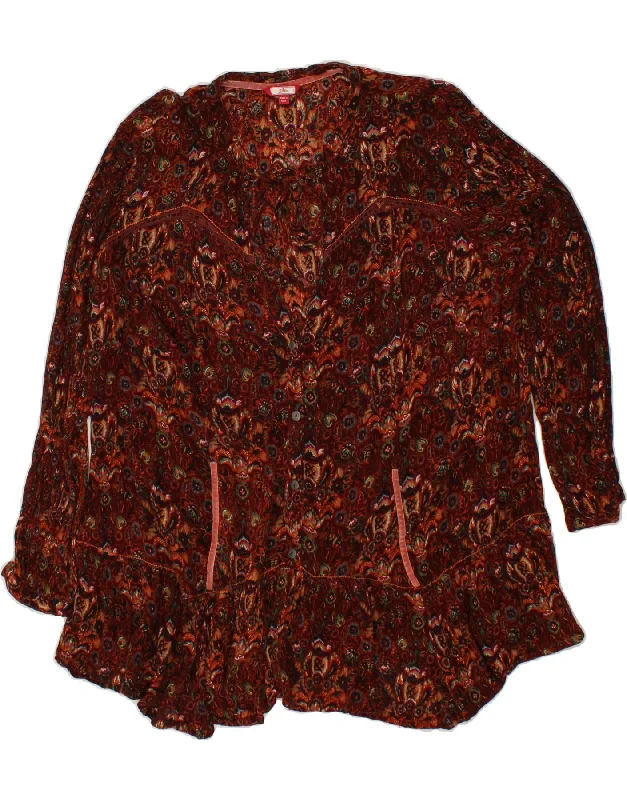 JOE BROWNS Womens Shirt Blouse UK 20 2XL Maroon Ikat