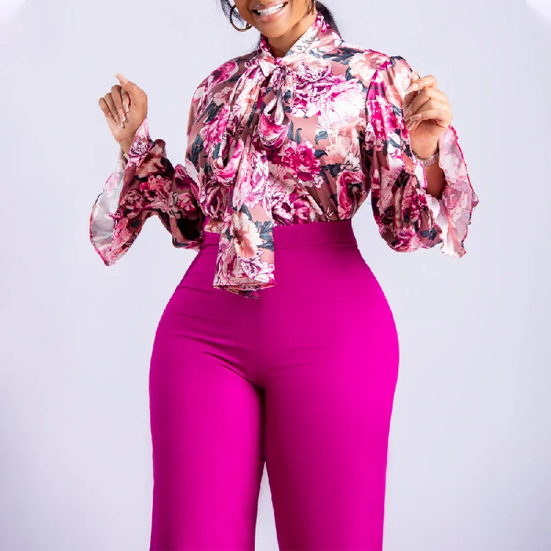 Fashion Plus Sizes Women Long Sleeves Shirts & Pants