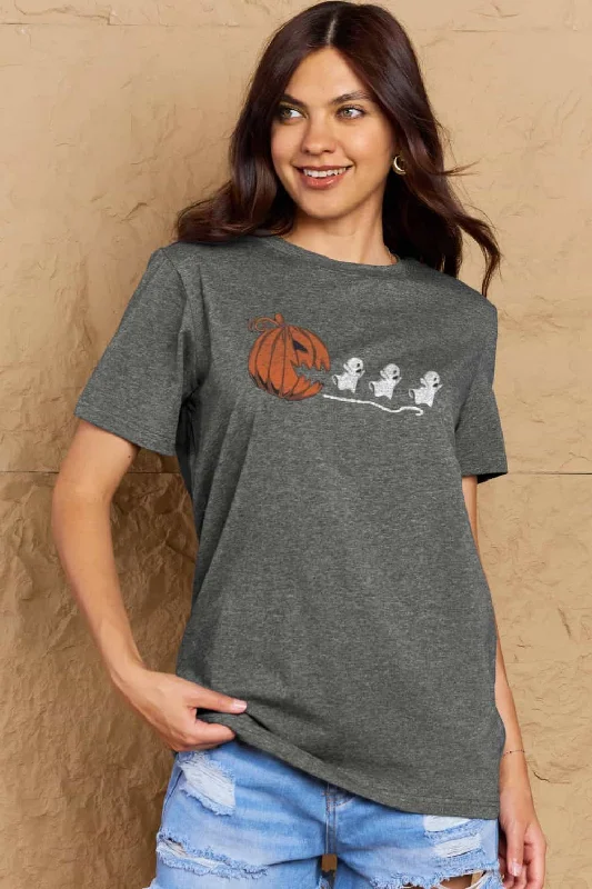 Jack-O'-Lantern Graphic Cotton T-Shirt