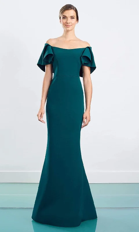 Alexander by Daymor - 1464 Ruffled Off Shoulder Trumpet Dress