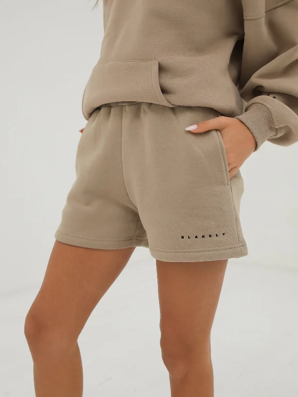 Isabel Jogger Shorts - Tan