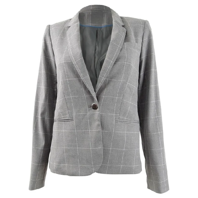 Calvin Klein Women's Windowpane-Print Blazer