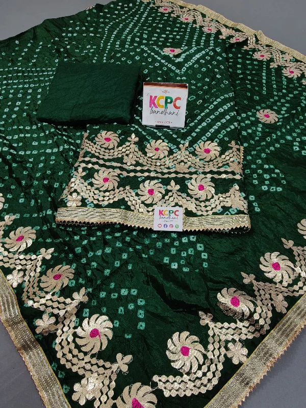 KcPc Art Silk Bandhani Gotapatti Salwar Suit KML