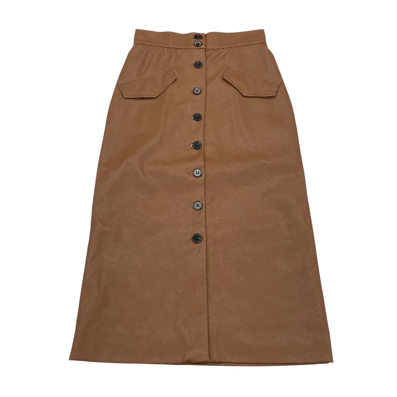 BROWN SKIRT MIDI by H&M Size:2