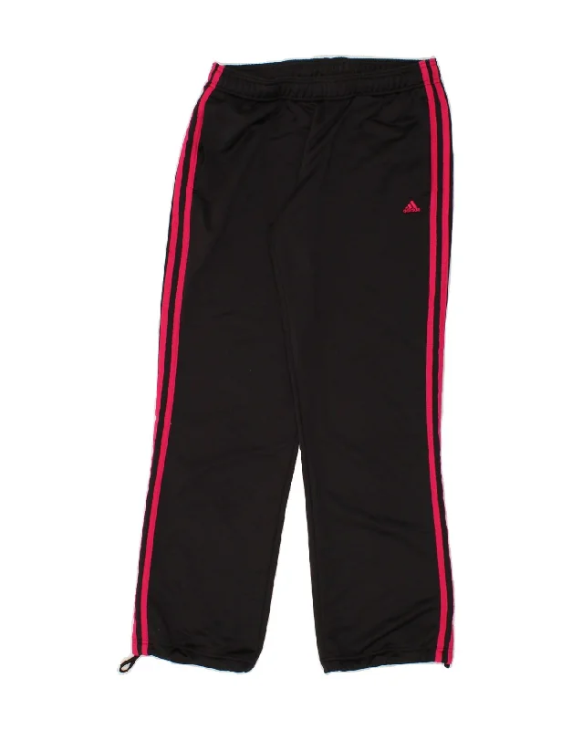 ADIDAS Womens Climalite Tracksuit Trousers UK 12/14 Medium Black Polyester