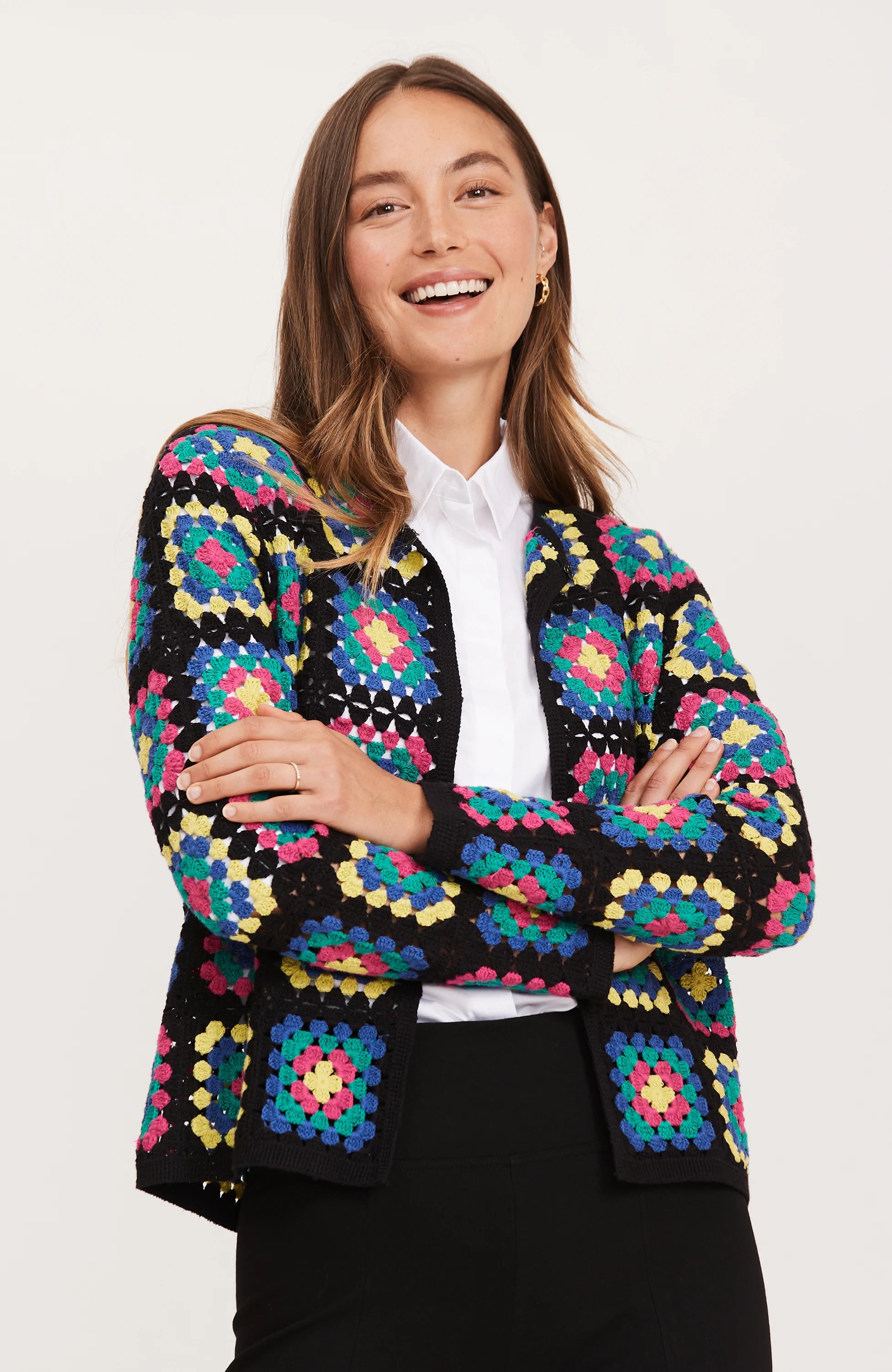 Tyler Boe Block Crochet Jacket Multi