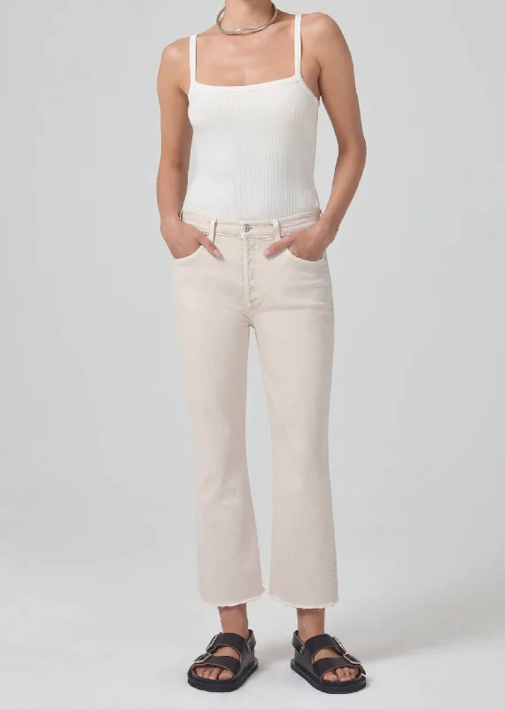 Isola Cropped Boot Pant In Almondette