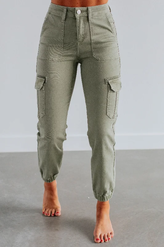 Jadia Risen Cargo Pants - Sage