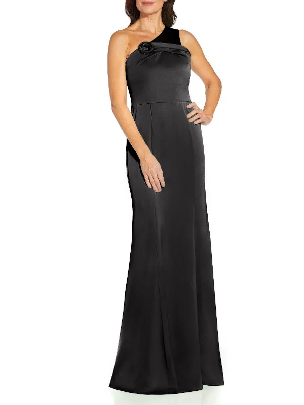 Womens Satin Maxi Evening Dress